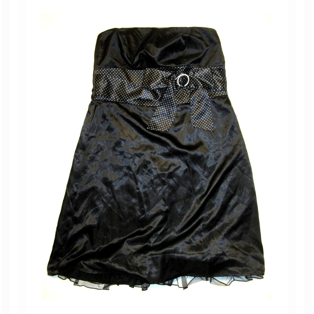 Torrid NEW Plus 16 1X Black Satin Polka Dot Dress Retro Vintage NEW NWT